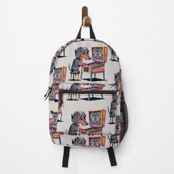 Item preview, Funny Dachshund Dog Playing Pinball Retro Graffiti designed and sold by Nature's Fancy.