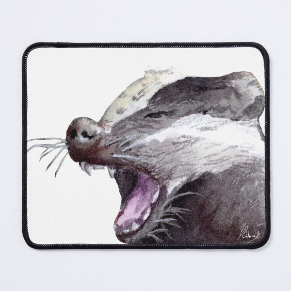 Item preview, Watercolor Animal Print, Badger designed and sold by SchmeckStudio.
