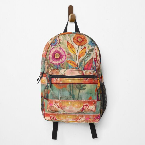 Item preview, Retro Hippie: Folk Art Garden designed and sold by J Marielle Designs.