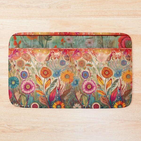Item preview, Retro Hippie: Folk Art Garden designed and sold by J Marielle Designs.