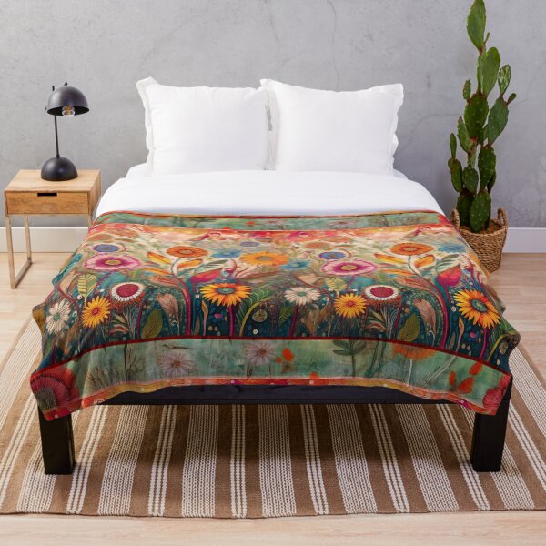 Item preview, Retro Hippie: Folk Art Garden designed and sold by J Marielle Designs.