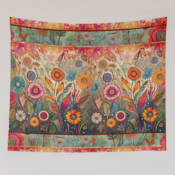 Item preview, Retro Hippie: Folk Art Garden designed and sold by J Marielle Designs.