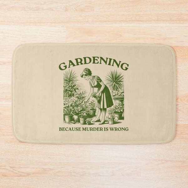 Item preview, Gardening Because Murder is Wrong designed and sold by VerdePlantTees.