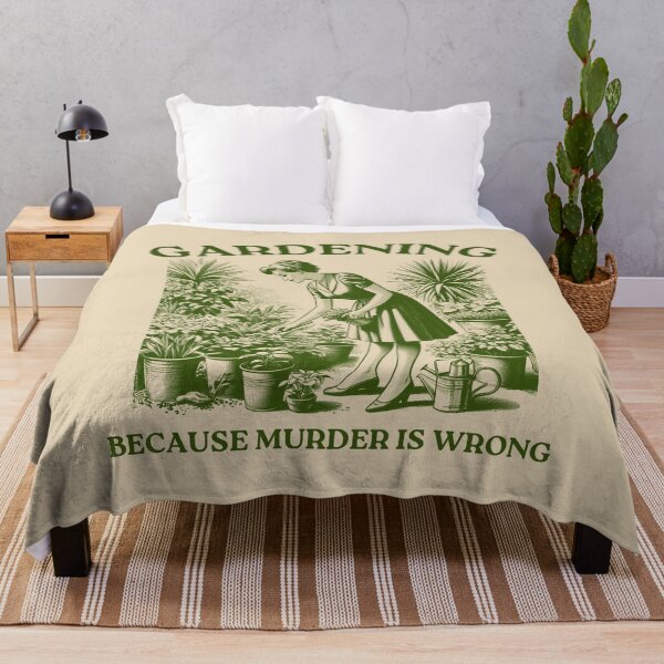 Item preview, Gardening Because Murder is Wrong designed and sold by VerdePlantTees.