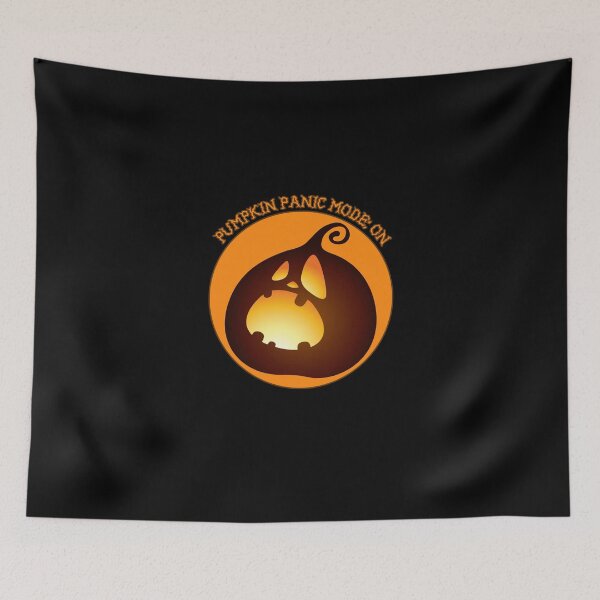 Item preview, Pumpkin Panic Mode ON Scared Halloween Pumpkin  designed and sold by UN-FUR-GETTABLE.