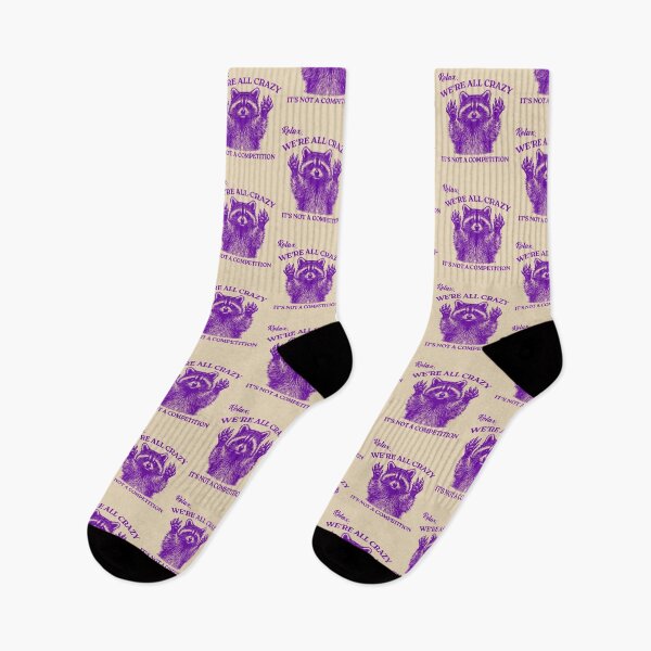 Item preview, Relax We're All Crazy It's Not A Competition Funny Sarcastic Racoon Goofy designed and sold by VerdePlantTees.