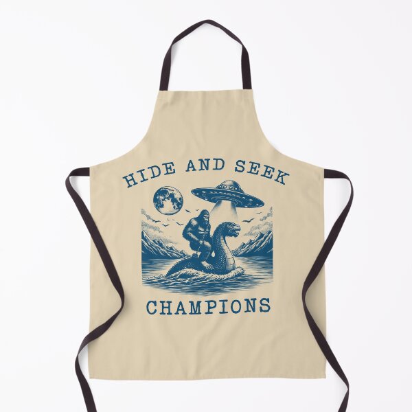 Item preview, Hide And Seek Champions Big Foot Sasquatch Yeti Riding on a Loch Ness Nessie Monster designed and sold by VerdePlantTees.