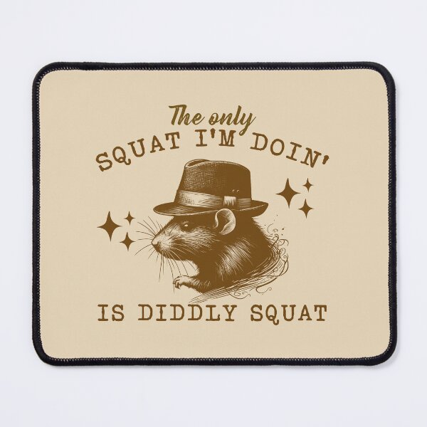 Item preview, The Only Squat I'm Doing Is Diddly Squat Funny Possum Funny Cowboy Racoon designed and sold by VerdePlantTees.