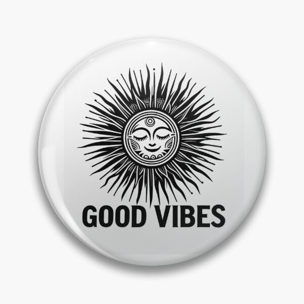 Item preview, Good Vibes Black & White Sun designed and sold by MoonlitBay.