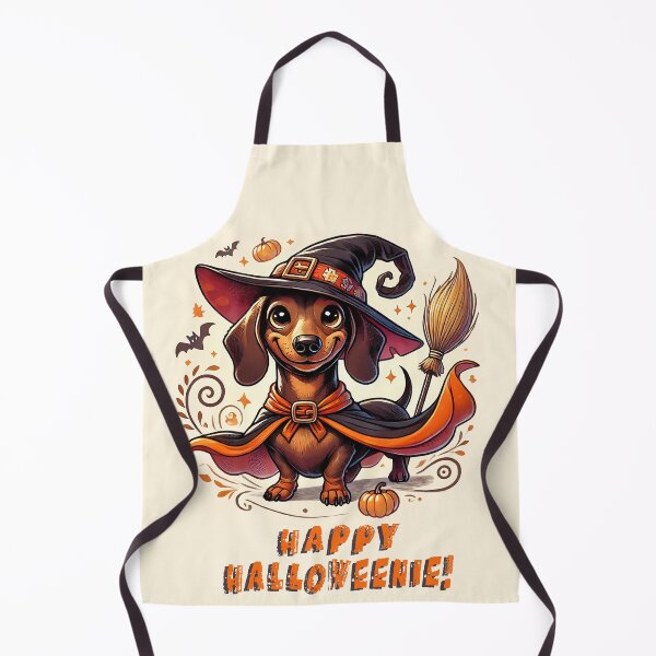 Item preview, Spooky Witch Dachshund Halloweenie designed and sold by TeddVentures.