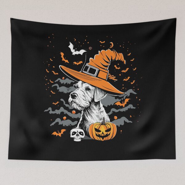 Item preview, Halloween Welsh Terrier Dog Halloween Witch Pumpkins Dog Lovers designed and sold by AsTrooArts.