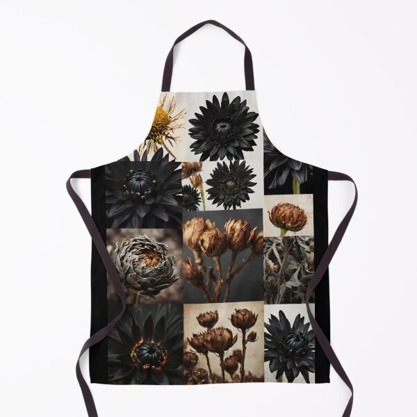 Item preview, Black dried flowers anfd beige collage for autumn and winter designed and sold by EmeraldeaArt.