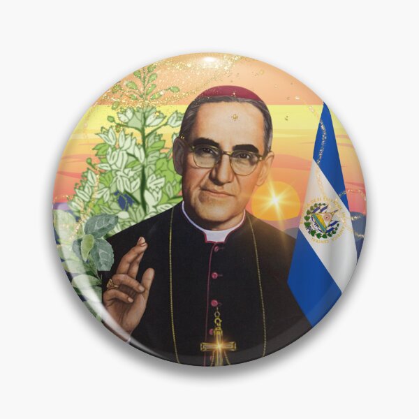 Item preview, San Oscar Arnulfo Romero El Salvador Flag designed and sold by PatriciaPixels.