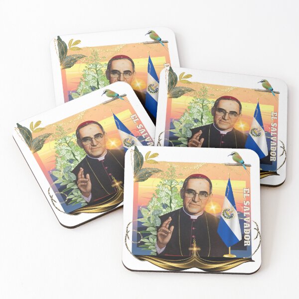 Item preview, San Oscar Arnulfo Romero El Salvador Flag designed and sold by PatriciaPixels.