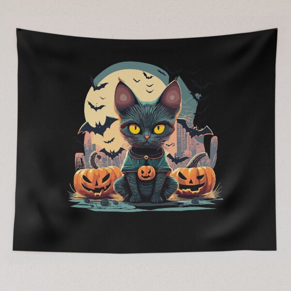 Item preview, Funny Halloween cat pumpkins Witch Cat Lovers Halloween Gift designed and sold by AsTrooArts.