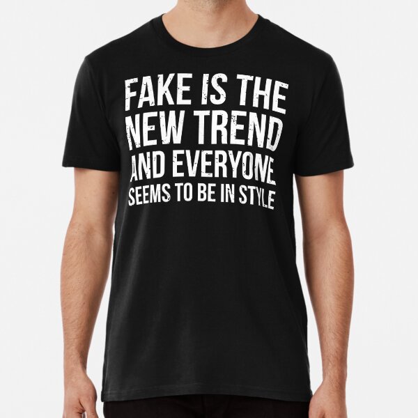 Fake Is The New Trend Funny Joke T-Shirt Tote Bag for Sale by zcecmza