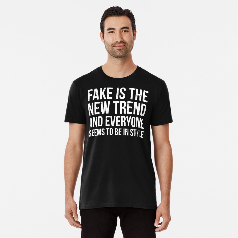 Fake Is The New Trend Funny Joke T-Shirt Tote Bag for Sale by zcecmza