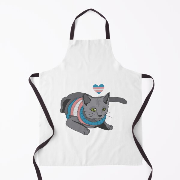 Artikelvorschau, Katze trägt Pullover mit Transgender-Flagge entworfen und verkauft von ZetasMedia.