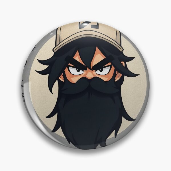 Item preview, Bearded Anime Warrior in Cap | Japanese Cartoon Art designed and sold by GALUMARKET.