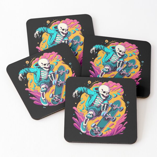 Item preview, Skeleton skateboarder Cool Halloween Skateboard Skater designed and sold by AsTrooArts.