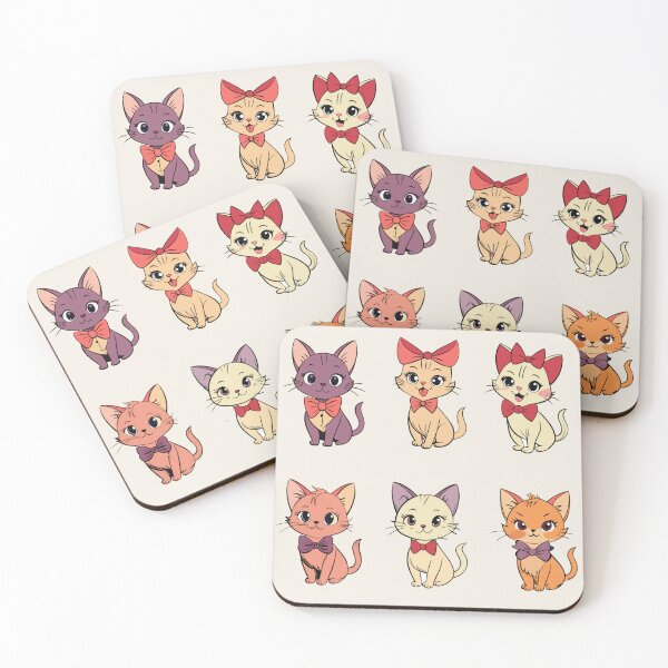 Item preview, cute kittens wearing bows set designed and sold by rlav123.
