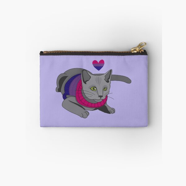 Item preview, Cat Wearing Bi-Flag Sweater designed and sold by ZetasMedia.