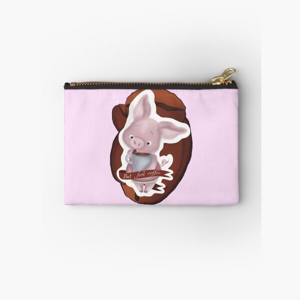 Item preview, Cute pink piggy with cup of coffee  designed and sold by TrusteeDesign.