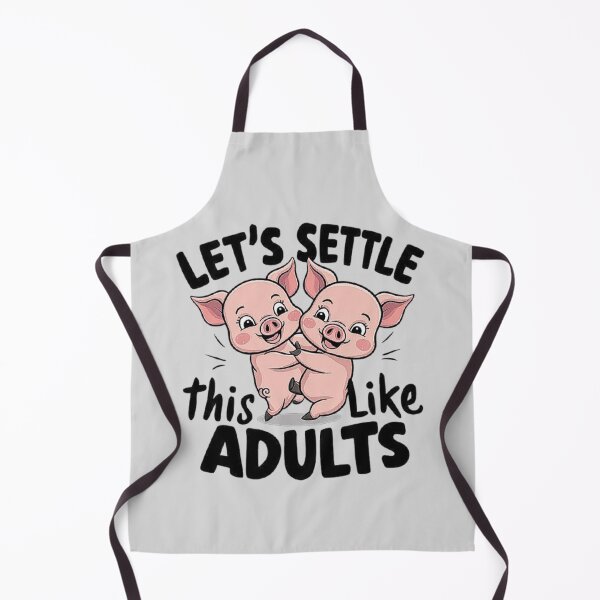 Item preview, Playful Piglet Fight - Settle Disputes Like Adults Cartoon Design designed and sold by love3617.