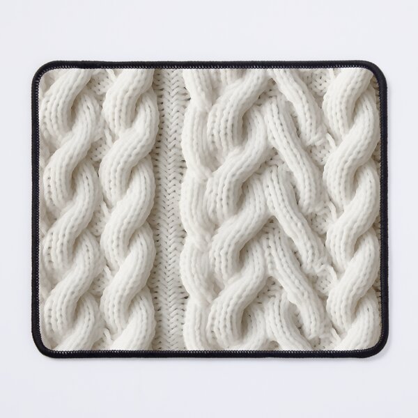 Item preview, Cozy White Knitted Yarn Texture Soft Cable Knit Pattern designed and sold by meganohm.