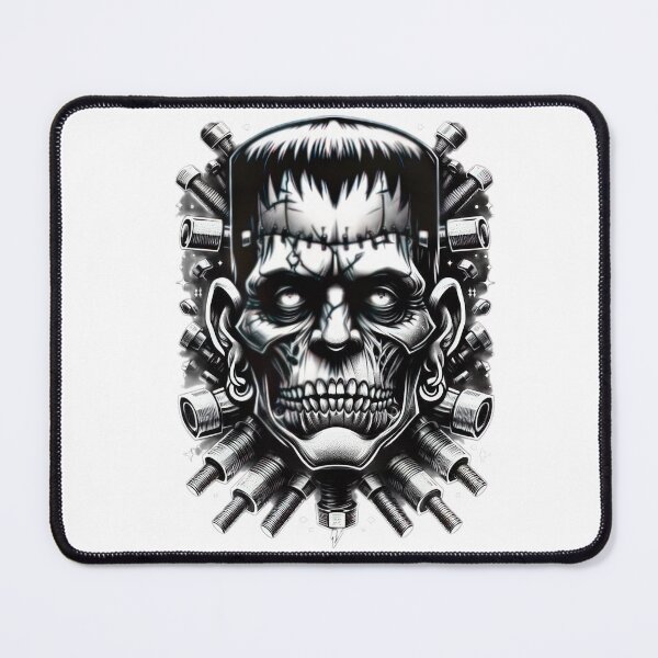 Item preview, scary Frankenstein with bolts , Halloween tattoo, Halloween Frankenstein designed and sold by Expressions-Sel.