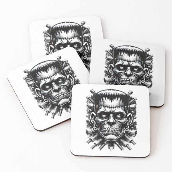 Item preview, scary  Frankenstein with bolts , Halloween  tattoo, Halloween  Frankenstein designed and sold by Expressions-Sel.