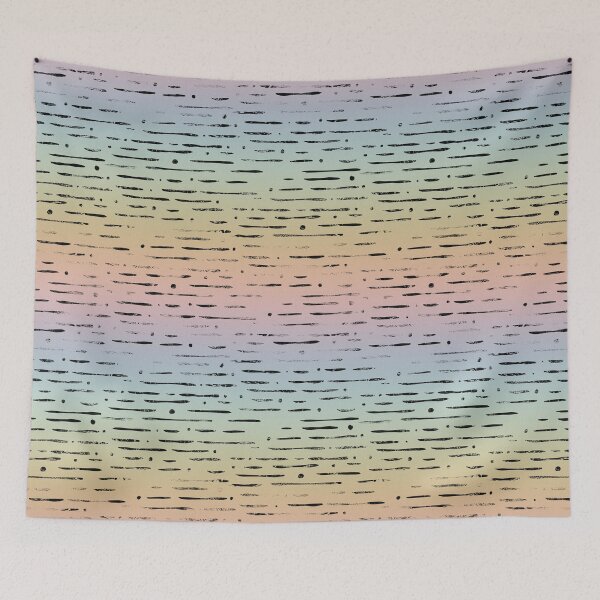 Item preview, Dot-Dash Distressed Pattern - Rainbow Sorbet + Coal designed and sold by Irene Estelle.