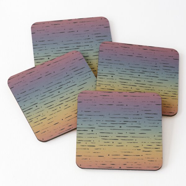 Item preview, Dot-Dash Distressed Pattern - Rainbow Sunset + Coal designed and sold by Irene Estelle.