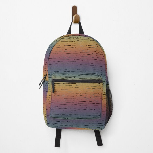Item preview, Dot-Dash Distressed Pattern - Rainbow Sunset + Coal designed and sold by Irene Estelle.