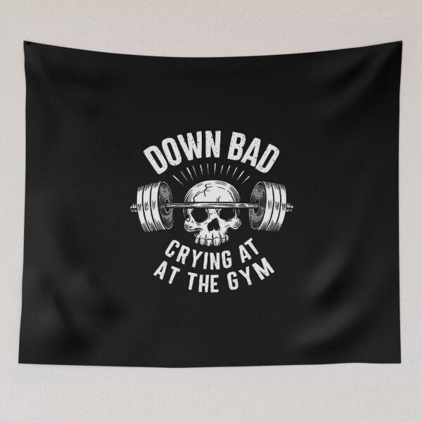 Item preview, Down Bad Skull Weightlifting - Emotional Gym Workout Design designed and sold by love3617.