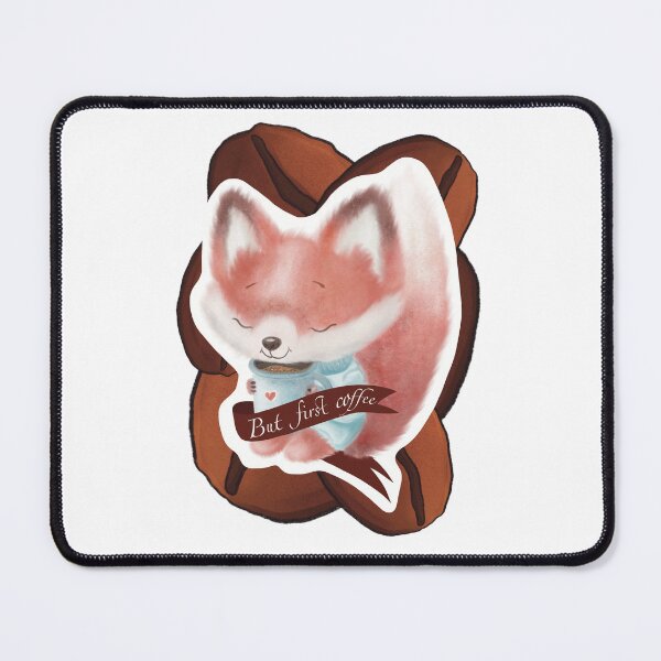 Item preview, Cute dreamy fox with cup of coffee designed and sold by TrusteeDesign.
