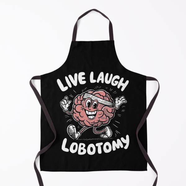 Item preview, Live Laugh Lobotomy - Quirky Brain Cartoon Illustration designed and sold by love3617.