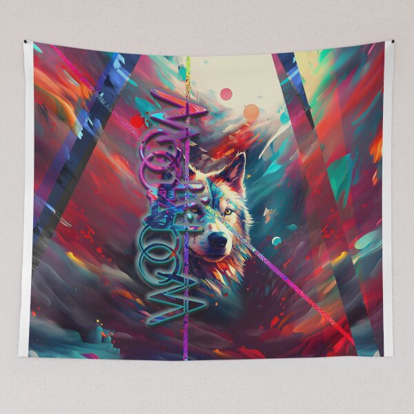 Item preview, Wolf's whirl of colors designed and sold by Woof-WoofSK.