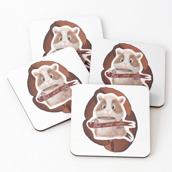 Item preview, Cute little hamster with cup of coffee  designed and sold by TrusteeDesign.