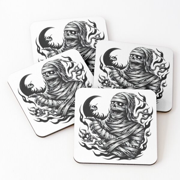 Item preview, mummy with crescent,  Halloween  tattoo ,   Halloween mummy,Halloween at night designed and sold by Expressions-Sel.
