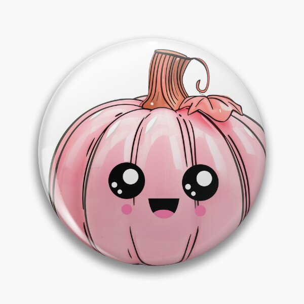 Item preview, hello cute kawaii pink pumpkin whimsical fall halloween funny design for autumn lovers designed and sold by Mayaart83.