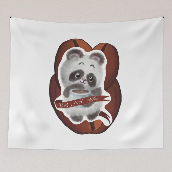 Item preview, Cute little panda with cup of coffee  designed and sold by TrusteeDesign.