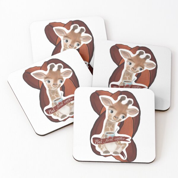 Item preview, Cute little giraffe with cup of coffee  designed and sold by TrusteeDesign.