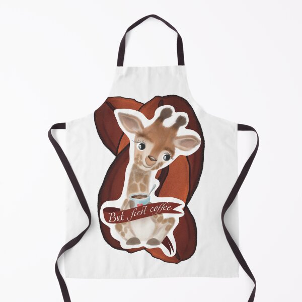 Artikelvorschau, Niedliche kleine Giraffe mit Tasse Kaffee entworfen und verkauft von TrusteeDesign.