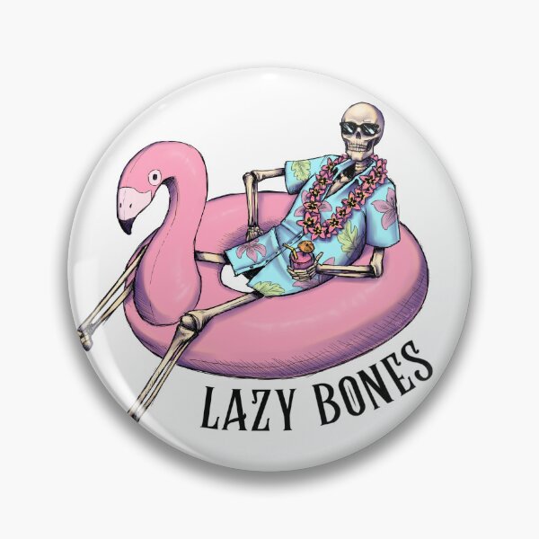 Item preview, Lazy Bones - Chilling Skeleton in Hawaiian Shirt  designed and sold by Rikeshi.