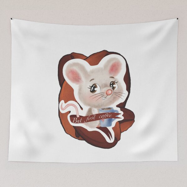 Item preview, Cute little mouse with cup of coffee  designed and sold by TrusteeDesign.