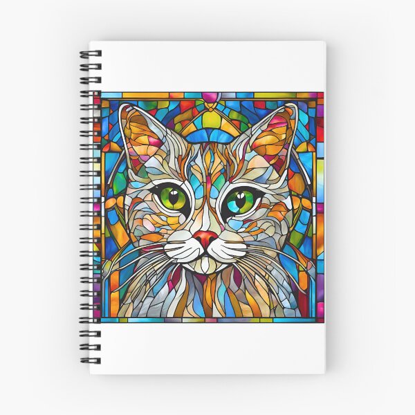Item preview, Silver Tabby Cat Stained Glass – Perfect for Cat Lovers designed and sold by Fredster1966.