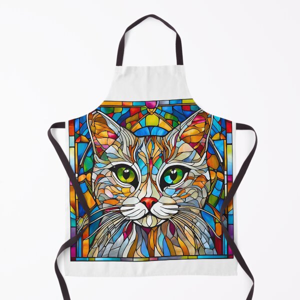 Item preview, Silver Tabby Cat Stained Glass – Perfect for Cat Lovers designed and sold by Fredster1966.