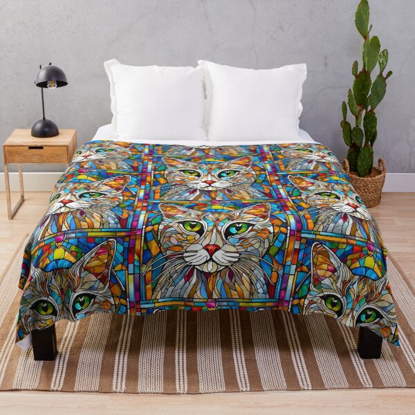 Item preview, Silver Tabby Cat Stained Glass – Perfect for Cat Lovers designed and sold by Fredster1966.