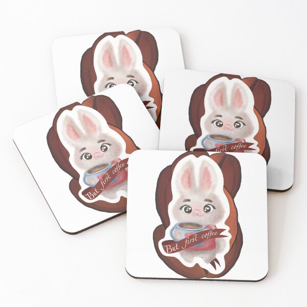 Item preview, Cute little bunny with cup of coffee  designed and sold by TrusteeDesign.